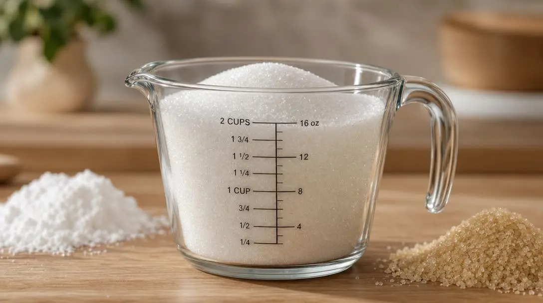 Ile gramów ma szklanka cukru 250 ml?